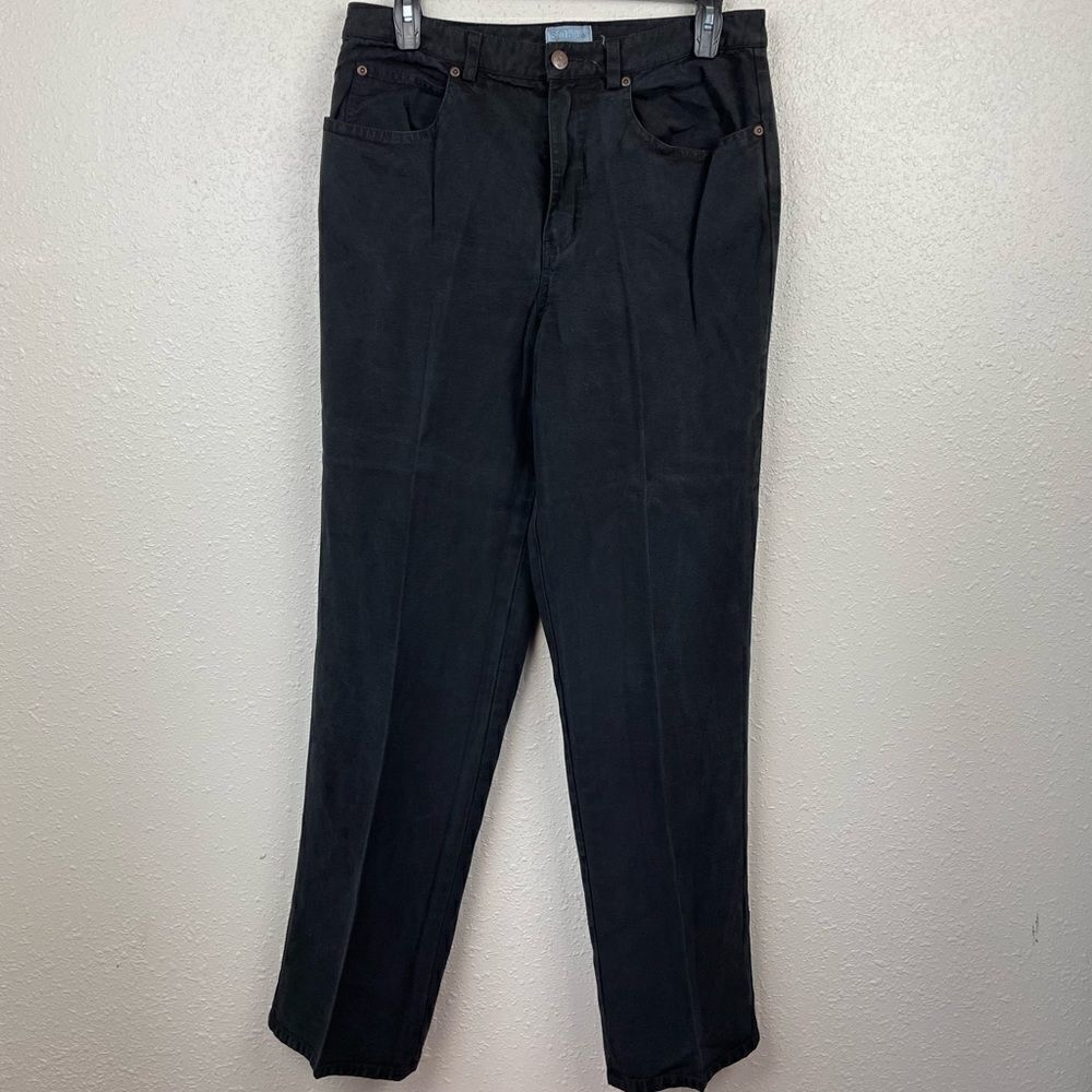 Vintage SO Blue Sigrid Olsen Black Pants Size 10